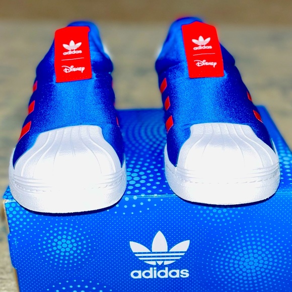 🔥NEW🔥 Adidas Disney x Superstar 360 (Blue,Red, White), Youth Size 3: $55 (FIRM) - Picture 3 of 15